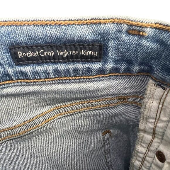Citizens of Humanity Rocket Crop High Rise Skinny Jeans Chico Stripe Size 27 - Picture 7 of 11